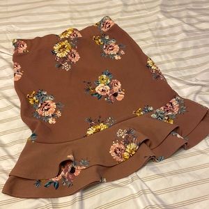 Iris Floral Ruffle Skirt